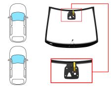 Parabrisas Opel Corsa e 2015-2019 3/5 puertas / delantero / verde / termico / con base espejo / con sensor / con soporte camara / molduras premontadas