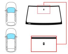 Parabrisas Opel Frontera 1998-2005 3/5 puertas / delantero / verde / con base espejo