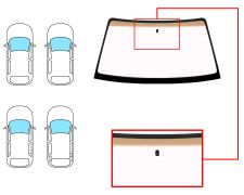 Parabrisas Opel Kadett e 1984-1991 3/4/5 puertas / familiar / cabrio / delantero / bronce banda bronce / con base espejo