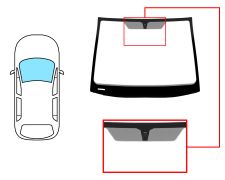 Parabrisas Opel Meriva 2003-2006 delantero / verde / con base espejo