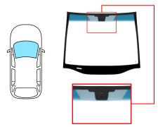 Parabrisas Opel Zafira b 2005-2007 delantero / reflectante / banda azul / con base espejo / molduras premontadas abajo