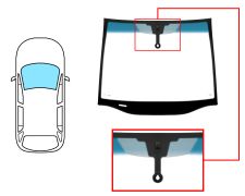 Parabrisas Opel Zafira b 2007-2011 delantero / reflectante / banda azul / con base espejo / con sensor / molduras premontadas abajo