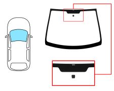 Parabrisas Peugeot 107 2008-2012 3/5 puertas / delantero / verde / con base espejo