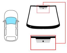 Parabrisas Peugeot 206+ 2008-2014 cabrio / delantero / verde / con base espejo