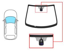 Parabrisas Peugeot 207 2007-2009 coupe / cabrio / delantero / verde / con base espejo / con sensor / antena / molduras premontadas