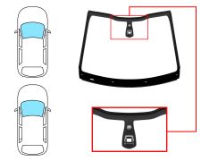 Parabrisas Peugeot 208 2015-2019 3/5 puertas / delantero / verde / con base espejo / con sensor / molduras premontadas