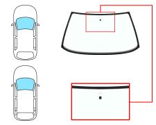 Parabrisas Peugeot 405 1987-1996 4 puertas / familiar / delantero / verde / con base espejo