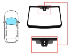 Parabrisas Peugeot 607 2000-2011 delantero / reflectante / con base espejo / con sensor redondo / molduras premontadas