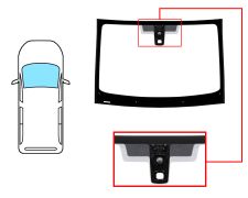 Parabrisas Peugeot Partner 2008-2012 delantero / reflectante / con base espejo / con sensor / molduras premontadas