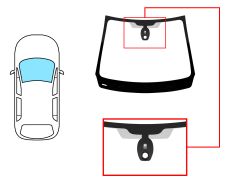 Parabrisas Renault Captur 2013-2017 delantero / verde / con base espejo / con sensor
