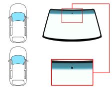 Parabrisas Renault Clio 1996-1998 3/5 puertas / delantero / verde banda azul / con base espejo