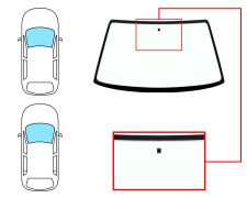 Parabrisas Renault Clio 1996-1998 3/5 puertas / delantero / verde / con base espejo