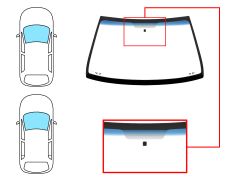 Parabrisas Renault Clio 1998-2001 3/5 puertas / delantero / verde banda azul / con base espejo