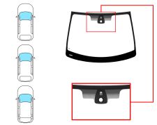 Parabrisas Renault Clio 2009-2013 3/5 puertas / familiar / delantero / verde / acustico / con base espejo / con sensor