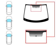 Parabrisas Renault Clio 2009-2013 3/5 puertas / familiar / delantero / verde / con base espejo