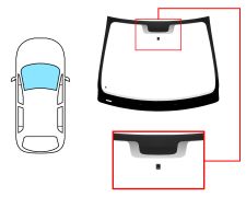 Parabrisas Renault Clio 2013-2016 5 puertas / familiar / delantero / verde / con base espejo modificada