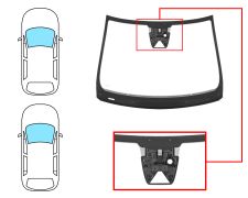 Parabrisas Renault Clio 2023-2026 5 puertas / familiar / delantero / verde / acustico / con base espejo / con sensor / con soporte camara / molduras premontadas