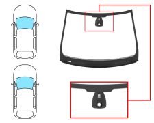 Parabrisas Renault Clio 2023-2026 5 puertas / familiar / delantero / verde / acustico / con base espejo / con sensor / molduras premontadas