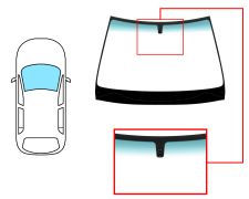 Parabrisas Renault Laguna 1998-2001 5 puertas / familiar / delantero / verde banda verde / con base espejo