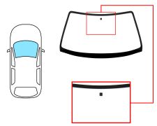 Parabrisas Renault Megane 1996-1999 coupe / cabrio / delantero / verde / con base espejo