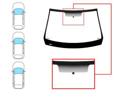 Parabrisas Renault Megane 2002-2006 3/4/5 puertas / familiar / delantero / verde / con base espejo
