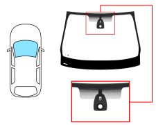 Parabrisas Renault Megane 2008-2012 3 puertas / delantero / verde / con base espejo / con sensor