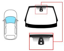 Parabrisas Renault Megane 2008-2012 cabrio / delantero / verde / con base espejo / con sensor / antena / molduras premontadas