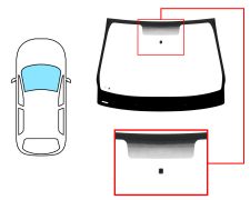 Parabrisas Renault Megane 2012-2014 3 puertas / delantero / verde / con base espejo