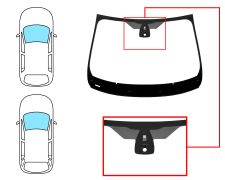 Parabrisas Renault Megane 2016-2020 5 puertas / familiar / delantero / verde / acustico / con base espejo / con sensor modificado / molduras premontadas