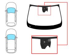 Parabrisas Renault Megane 2020-2023 5 puertas / familiar / delantero / verde / acustico / con base espejo / con soporte camara modificado / molduras premontadas