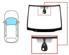 Parabrisas Renault Modus 2004-2008 delantero / verde / con base espejo / con sensor