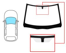 Parabrisas Renault Safrane 1992-1996 delantero / reflectante / con base espejo