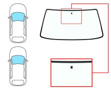 Parabrisas Renault Super 5 1984-1996 3/5 puertas / delantero / verde / con base espejo