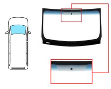Parabrisas Renault Trafic 2007-2014 delantero / reflectante / banda azul / con base espejo a 10 cm del borde