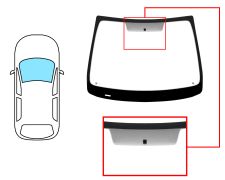 Parabrisas Renault Twingo 2007-2012 delantero / verde / con base espejo