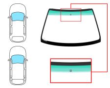 Parabrisas Rover 400 1995-2000 4/5 puertas / delantero / verde / con base espejo / molduras premontadas