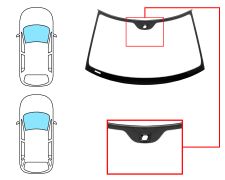 Parabrisas Saab 93 2007-2012 4 puertas / familiar / delantero / verde / con sensor / molduras premontadas