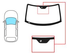 Parabrisas Saab 93 2007-2012 cabrio / delantero / verde / con sensor / molduras premontadas