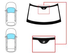 Parabrisas Saab 95 2006-2009 4 puertas / familiar / delantero / verde / con sensor / molduras premontadas arriba