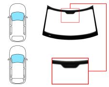Parabrisas Saab 95 2006-2009 4 puertas / familiar / delantero / verde / molduras premontadas arriba