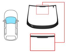 Parabrisas Seat Altea 2009-2015 delantero / verde / con sensor / molduras premontadas