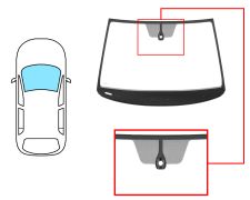 Parabrisas Seat Arona 2017-2019 delantero / verde / con sensor / molduras premontadas / altura 973mm