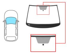 Parabrisas Seat Arona 2019-2021 delantero / verde / con base espejo / molduras premontadas / altura 930mm