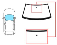 Parabrisas Seat Arosa 2001-2004 delantero / verde / con base espejo / molduras premontadas