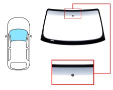 Parabrisas Seat Exeo 2009-2013 cabrio / delantero / verde banda gris / molduras premontadas