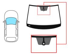Parabrisas Seat Ibiza 2017-> delantero / verde / con sensor redondo / molduras premontadas