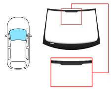 Parabrisas Seat Leon 2005-2009 delantero / verde / molduras premontadas