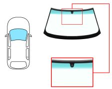 Parabrisas Seat Toledo 1991-1999 delantero / verde banda azul / con base espejo modificada / molduras premontadas arriba