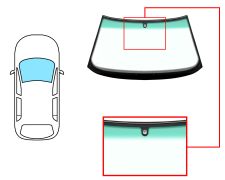 Parabrisas Seat Toledo 1991-1999 delantero / verde banda verde / con base espejo / molduras premontadas arriba