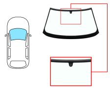 Parabrisas Seat Toledo 1991-1999 delantero / verde / con base espejo modificada / molduras premontadas arriba
